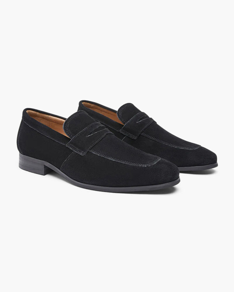 HARMO Old Money Suede Penny Loafers