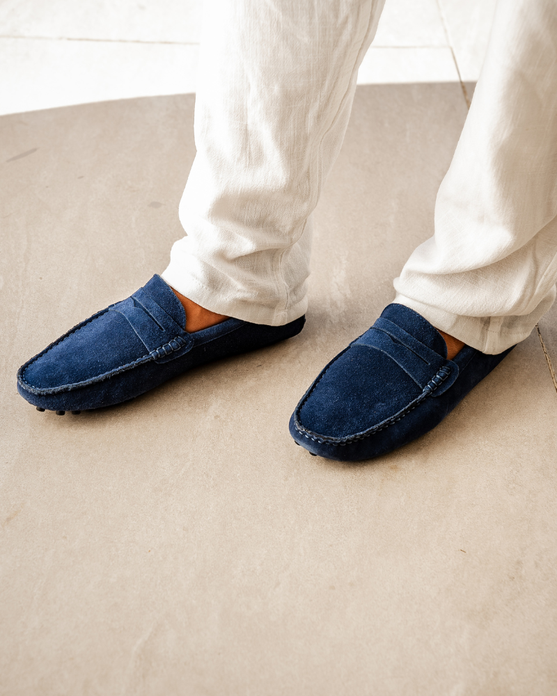Suede Driver Loafers