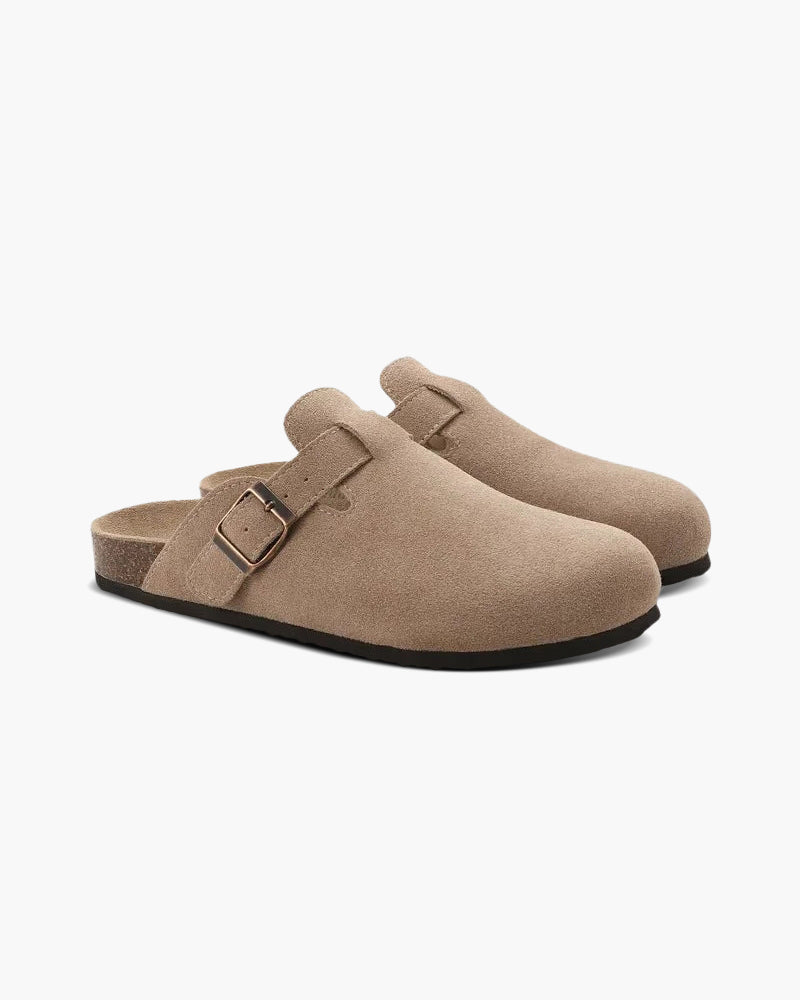 HARMO Old Money Suede Clogs