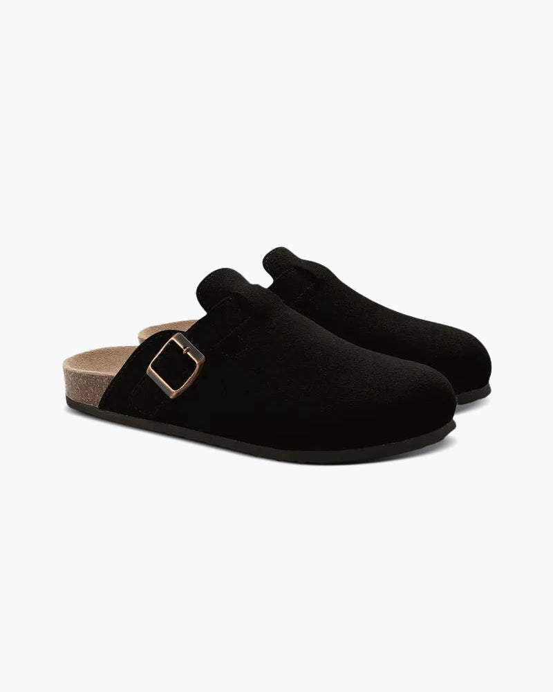 HARMO Old Money Suede Clogs